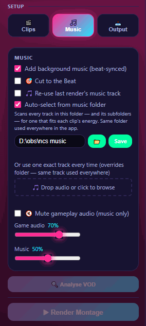 Music panel