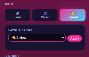Layout preset picker
