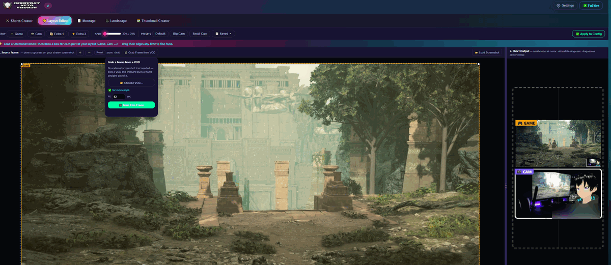 Grab Frame from VOD panel